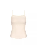 Dámsky top GO s rebrovanými špagetami - WHITE - ecru 6308 - SLOGGI Dámsky top GO s rebrovanými špagetami - WHITE - ecru 6308 - SLOGGI