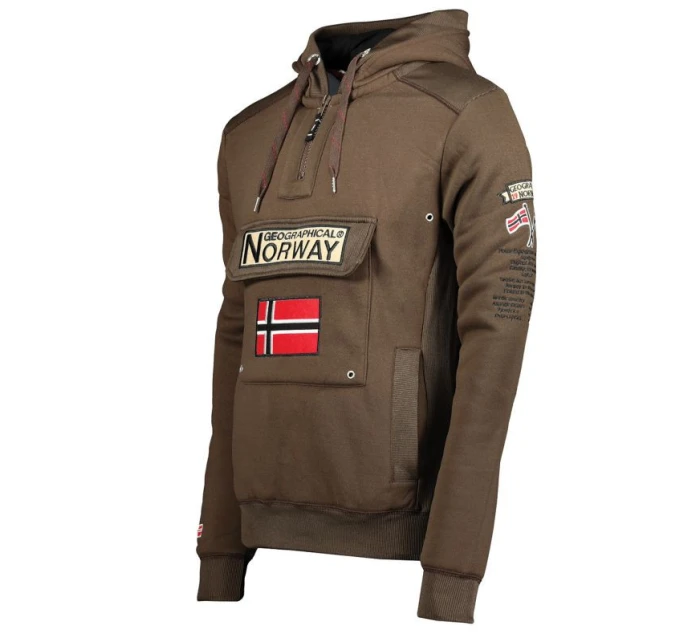 Geographic Norway Gymclass DB 054 M WW2487H/GN-Brown Mikina Geographic Norway Gymclass DB 054 M WW2487H/GN-Brown Mikina