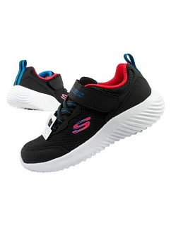 Detská športová obuv Skechers Bounder na suchý zips Lightweight Fashion Black