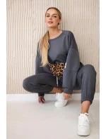 Súprava tepláky + nohavice butter fabric graphite Súprava tepláky + nohavice butter fabric graphite