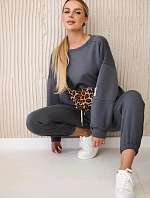 Súprava tepláky + nohavice butter fabric graphite