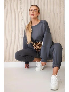 Súprava tepláky + nohavice butter fabric graphite