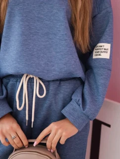 Súprava tepláky + nohavice z maslovej tkaniny denim