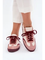 Dámské Kožené Tenisky model 21703133 Béžové - Zazoo Dámské Kožené Tenisky model 21703133 Béžové - Zazoo