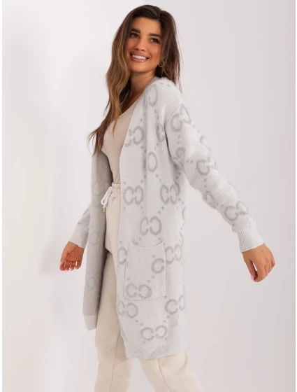 Sweter AT SW jasny szary model 19040758 - FPrice Sweter AT SW jasny szary model 19040758 - FPrice