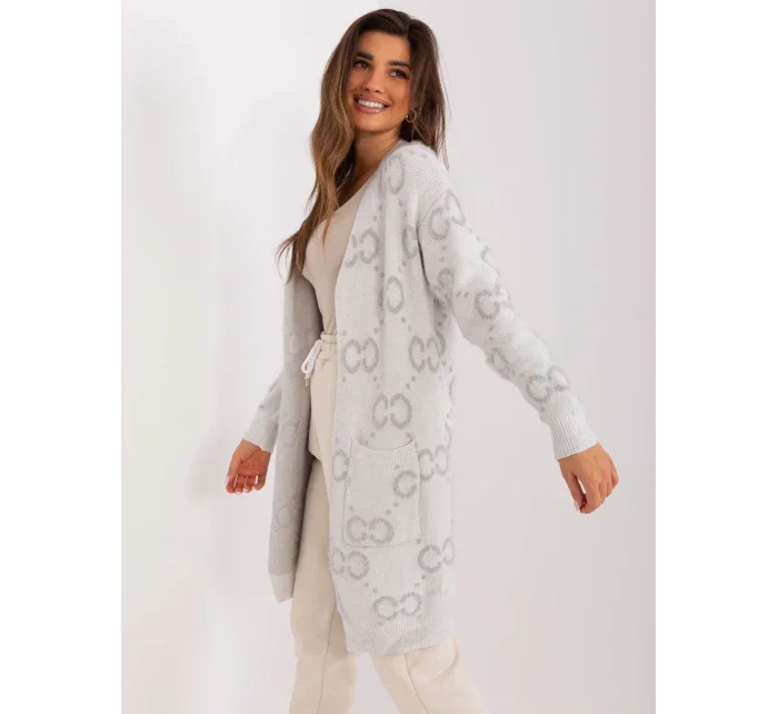 Sweter AT SW jasny szary model 19040758 - FPrice Sweter AT SW jasny szary model 19040758 - FPrice