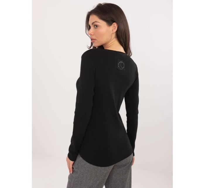 Bluzka BZ czarny model 21776307 - FPrice Bluzka BZ czarny model 21776307 - FPrice