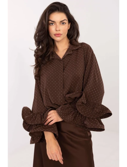 Dámská košile Tmavě hnědá  Italy Moda model 21908468 - FPrice