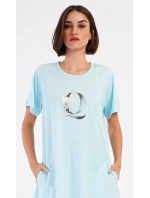 Dámské domácí šaty s krátkým rukávem Queen