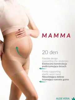 Těhotenské punčocháče 108 model 6087051 20 den nero - Gabriella