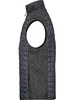 JN 740 Pánská pletená hybridní vesta model 22489259 grey melange/anthracite melange - Daiber
