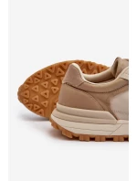 Męskie Sneakersy Big Star NN174067 Memory Foam System Beżowe