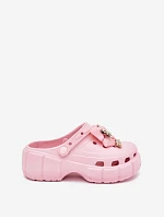 Klapki Dziecięce Dziewczęce Piankowe Z Kokardką I Ozdobami Różowe Selvana