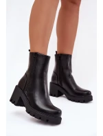 Dámské Zimní Boty Na Masivním Podpatku Ameliane