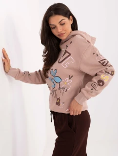 Mikina D10608BC02743C tmavoružová