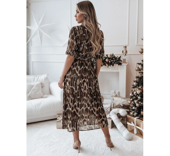 Jedna velikost midi hnědé šaty Dstreet model 21982082 - FashionStreet