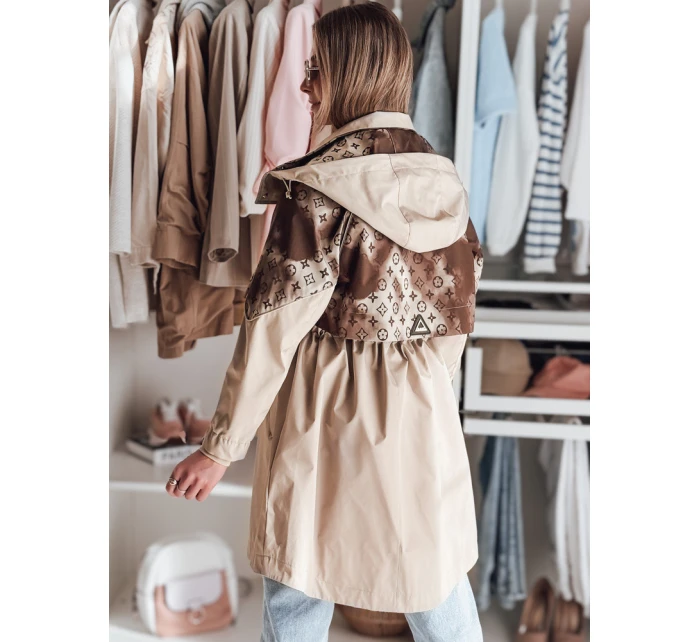 Dámska prechodná bunda parka FERIPARKA tmavo béžová FashionStreet TY4876