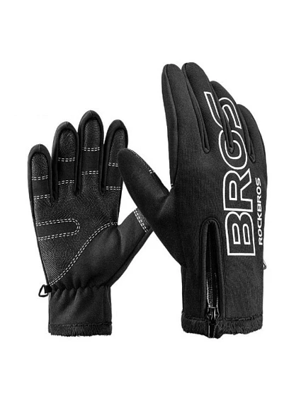 Rockbros zimowe rękawiczki rowerowe softshell L