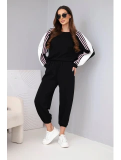 Dámsky maslový set s elastickým lemom čierny