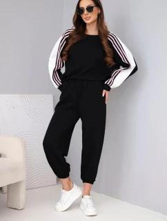 Dámsky maslový set s elastickým lemom čierny