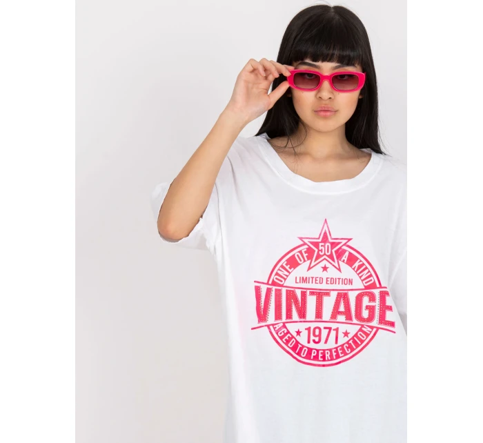 Tričko DHJ TS 6862.24X biela a ružová Tričko DHJ TS 6862.24X biela a ružová