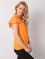 Oranžové dámske bavlnené tričko