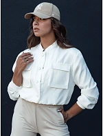 Dámska bunda bomber TY4305 off-white - FashionStreet