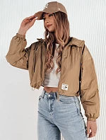 Dámska prechodná bunda s kapucňou ISCAR béžová FashionStreet TY4208