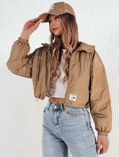 Dámska prechodná bunda s kapucňou ISCAR béžová FashionStreet TY4208