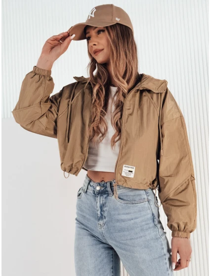 Dámská přechodná bunda s kapucí béžová Dstreet model 21974228 - FashionStreet