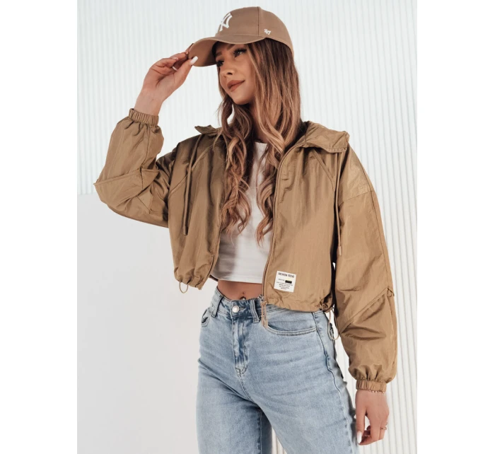 Dámská přechodná bunda s kapucí béžová Dstreet model 21974228 - FashionStreet