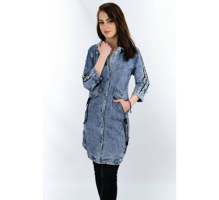 Světle modrá volná dámská džínová přes oblečení model 16147160 - Re-Dress