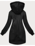Dlhá čierna dámska mikina (AMG-855B)