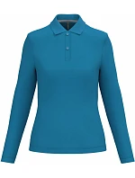 K 244 Dámské piqué polo s dlouhým rukávem model 22507103 tropical blue - Kariban K 244 Dámské piqué polo s dlouhým rukávem model 22507103 tropical blue - Kariban