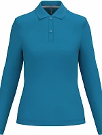 Kariban K 244 Dámske polo tričko s dlhým rukávom z piké 20.K244 tropical blue