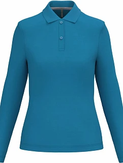 K 244 Dámské piqué polo s dlouhým rukávem model 22507103 tropical blue - Kariban