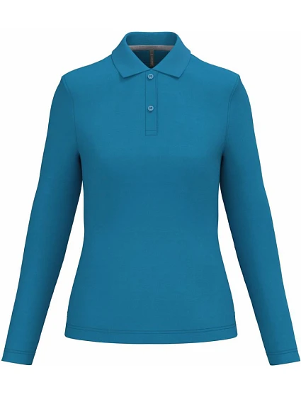 Kariban K 244 Dámske polo tričko s dlhým rukávom z piké 20.K244 tropical blue Kariban K 244 Dámske polo tričko s dlhým rukávom z piké 20.K244 tropical blue