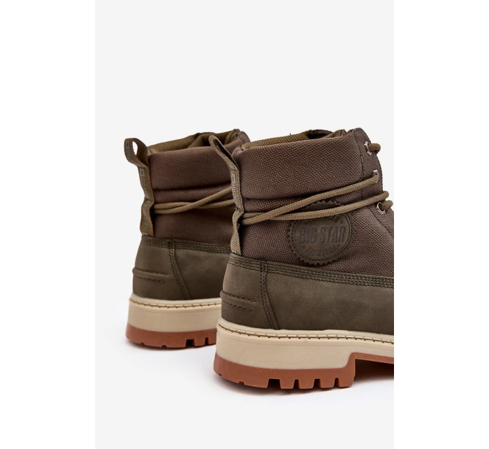 Męskie Botki Trapery Memory Foam Khaki Big Star KK174205