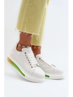 Sneakersy Damskie Skórzane GOE NN2N4029 Białe