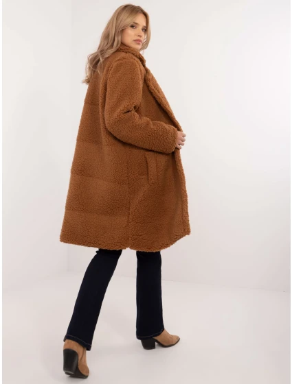 Kabát DHJ EN model 20692119 světle hnědý - FPrice Kabát DHJ EN model 20692119 světle hnědý - FPrice