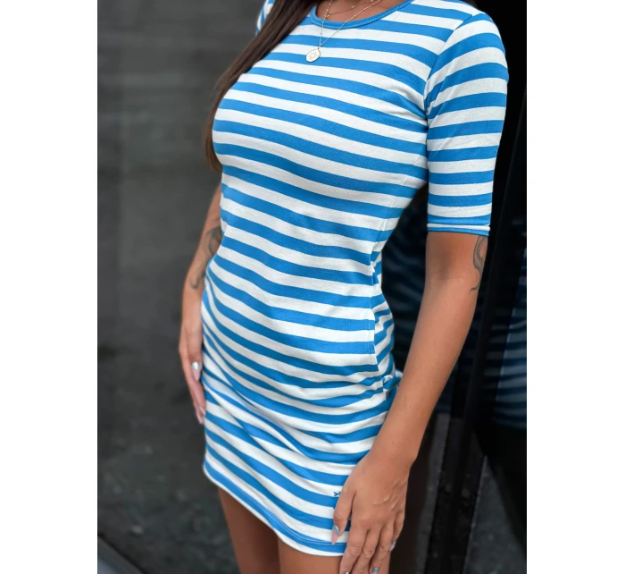 Sukienka TW SK model 18801759 biało niebieski - FPrice Sukienka TW SK model 18801759 biało niebieski - FPrice