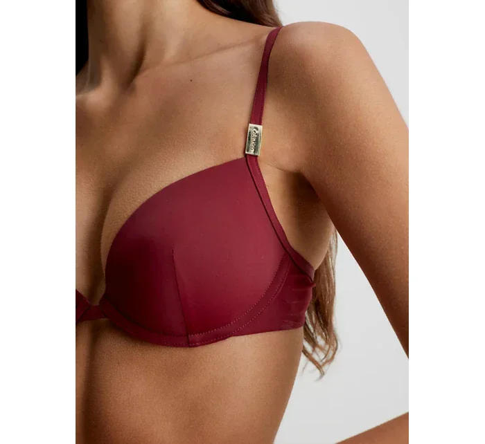 Dámská plavková podprsenka bikini bordó model 18354427 - Calvin Klein Dámská plavková podprsenka bikini bordó model 18354427 - Calvin Klein