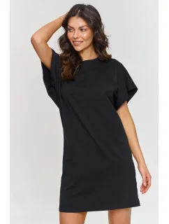 Denné šaty M875 čierne - Makadamia