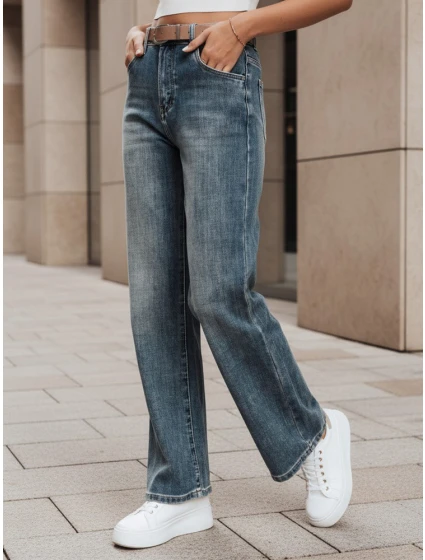 Dámské džínové kalhoty s širokými nohavicemi modré Dstreet model 21992649 - FashionStreet