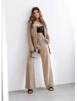 Dámsky oblek cappuccino s ľanom (VE48) Dámsky oblek cappuccino s ľanom (VE48)