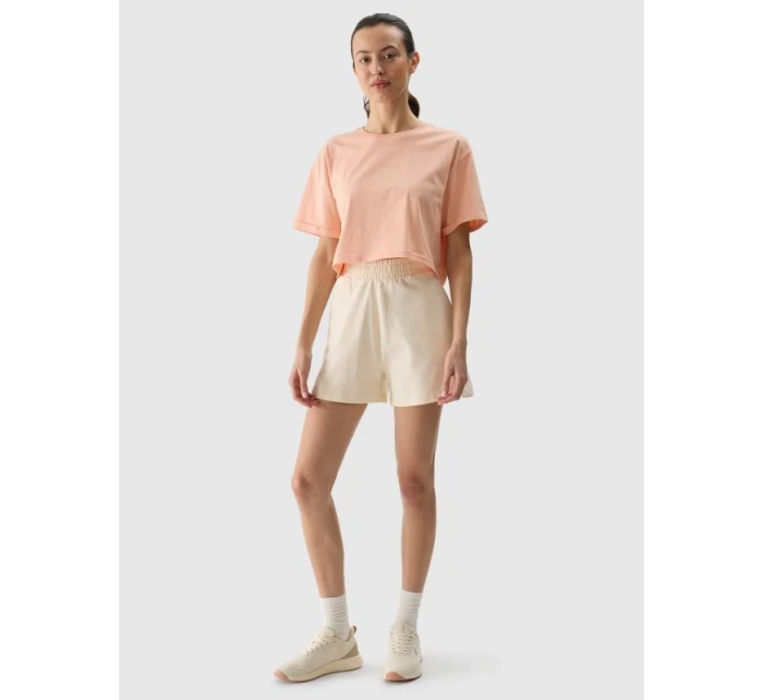 Dámske bavlnené teplákové šortky 4F Dámske bavlnené teplákové šortky 4F