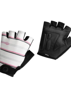 Rogelli dámske rukavice STRIPE bielo-ružové XL