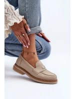 model 21648148 Dámské kožené mokasíny béžové - Zazoo