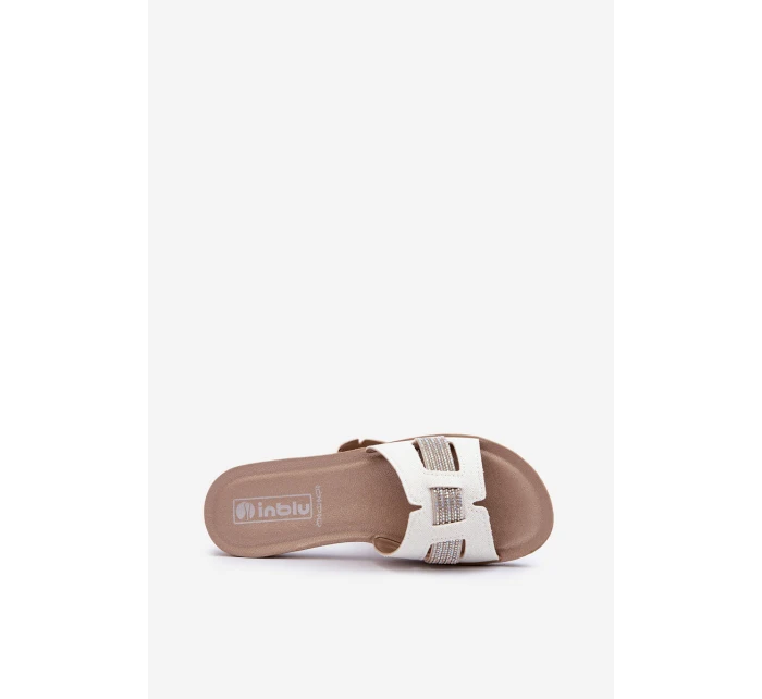 Pohodlné Lesklé Dámské Žabky model 21664635 Bílé - Inblu