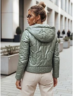 Dámská přechodná prošívaná bunda zelená Dstreet model 21970033 - FashionStreet